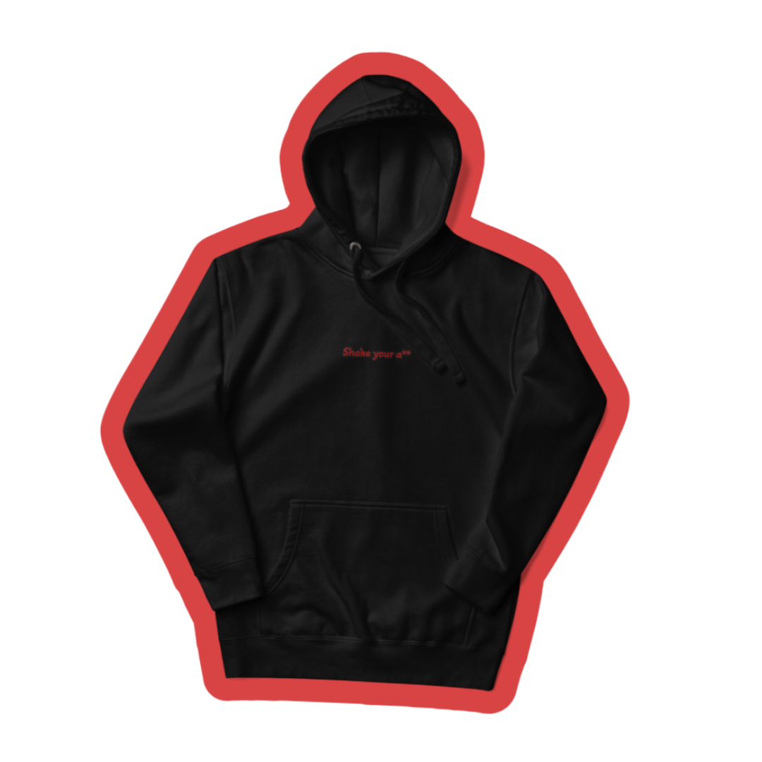 Embroidered Black Hoodie SYA